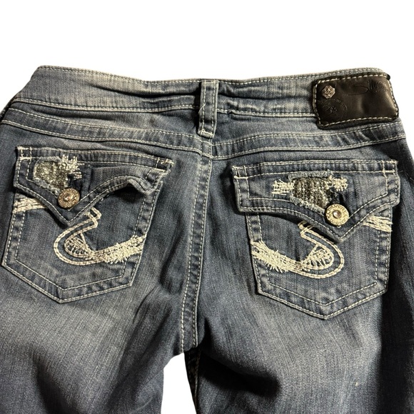 Silver Jeans Pioneer womens bootcut distressed jeans size 26/31 - Picture 4 of 13